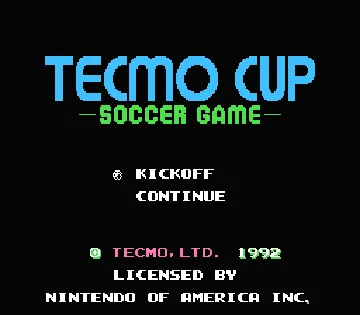 Tecmo Cup - Football Game (Spain) screen shot title